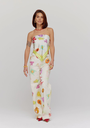 HARPER AND YVE - FOULARD "TROPICANA" BLANC CASSÉ MULTI