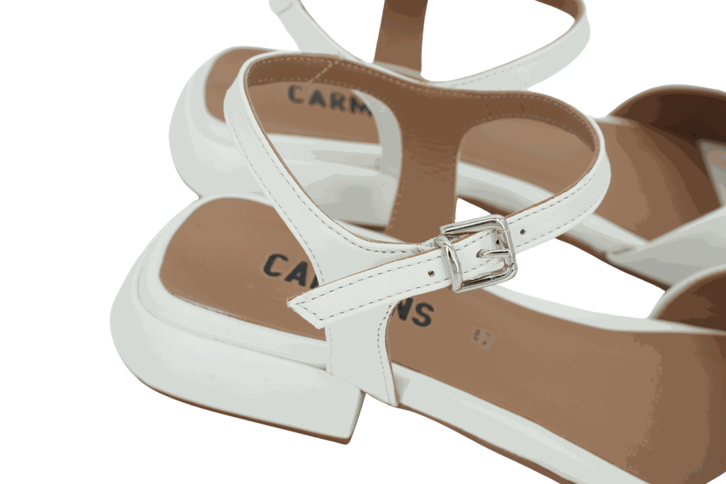 CARMENS - SANDALES À TALONS BLANCHES