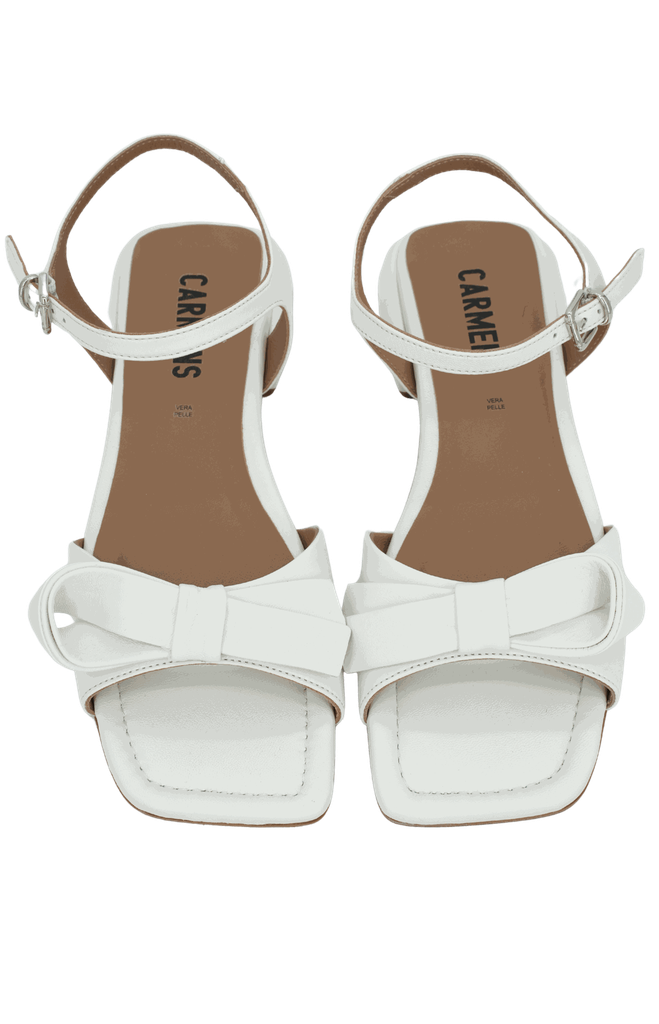 CARMENS - SANDALES À TALONS BLANCHES