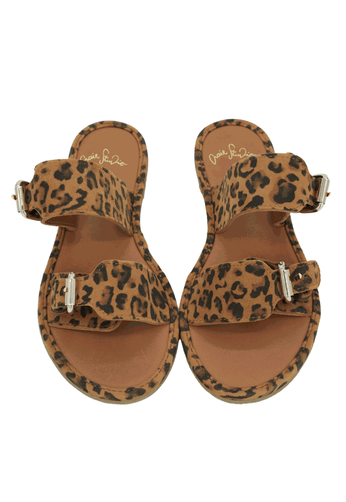CRAIE STUDIO - SANDALES EN CUIR LÉOPARD « BYRON »
