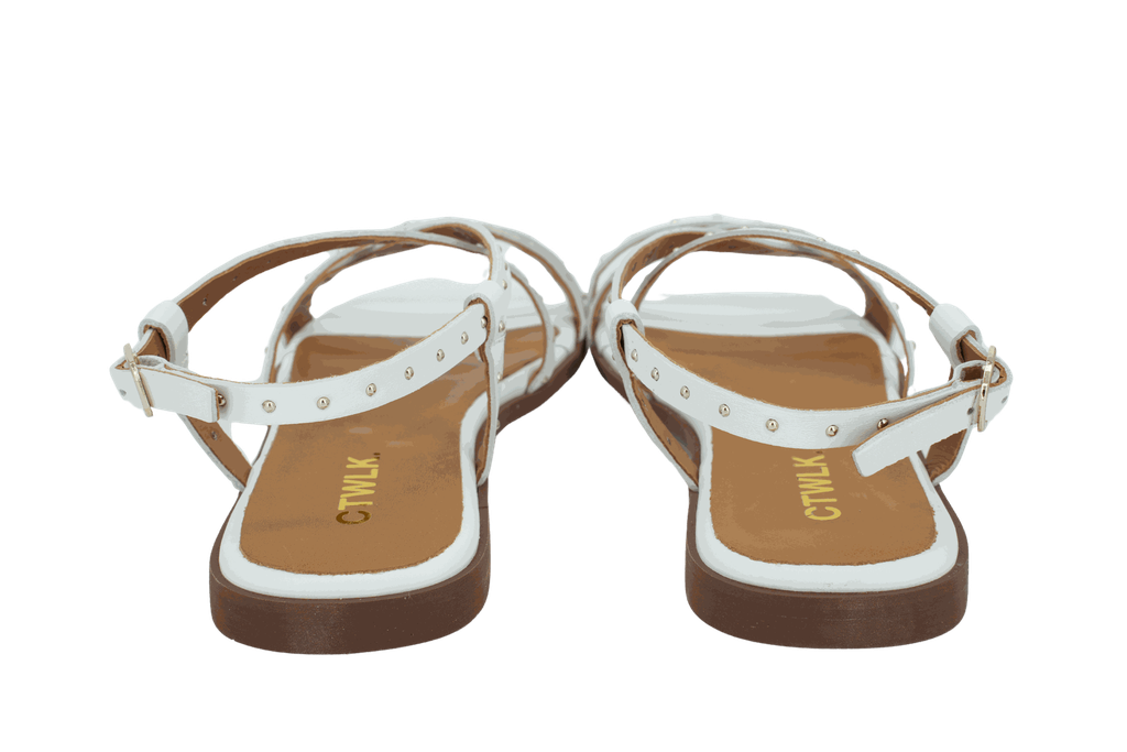 CTWLK - SANDALES "VELVET" BLANCHES
