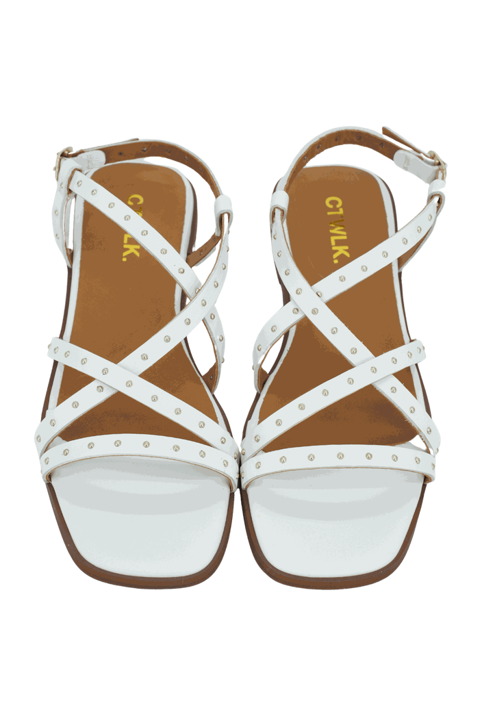 CTWLK - SANDALES "VELVET" BLANCHES