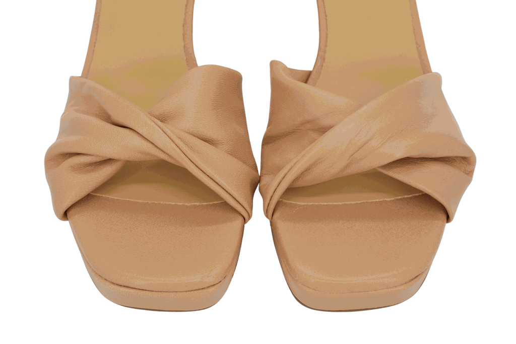 CTWLK - SANDALES À TALONS "ANKARA" BEIGES