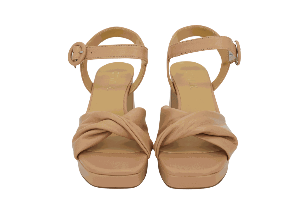 CTWLK - SANDALES À TALONS "ANKARA" BEIGES