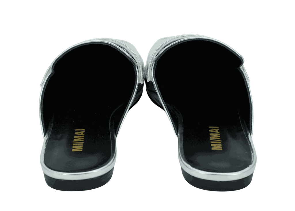 MI/MAI - MULES "ARNO" ARGENTÉE EFFET MIROIR