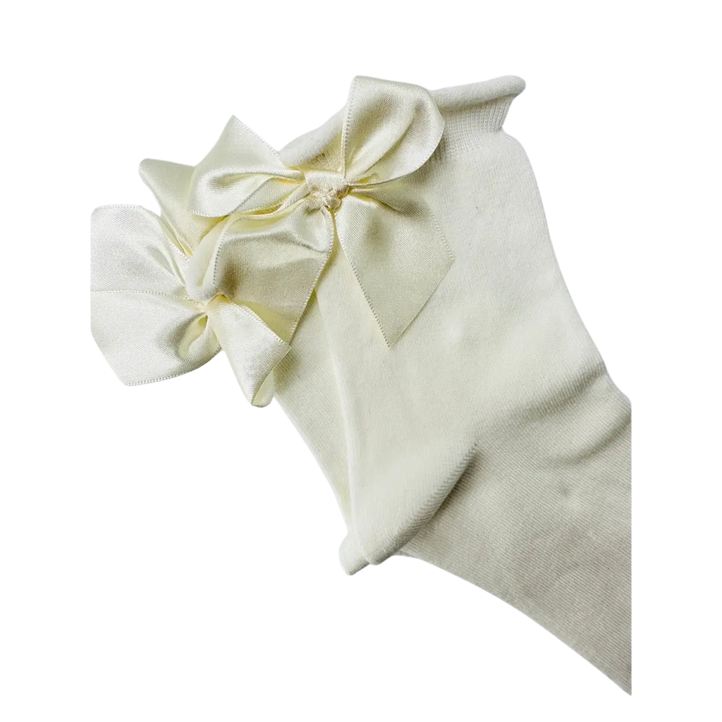 SOCKETTE - CHAUSSETTES NOEUD BLANC CASSÉ