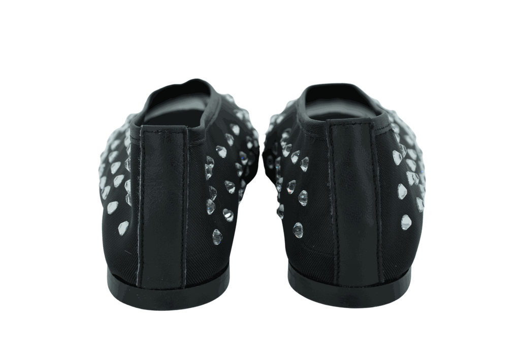TORAL - BALLERINES "SYBILLA" MESH NOIRES À STUDS