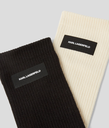 KARL LAGERFELD - CHAUSSETTES "K/ESSENTIAL" NOIRES ET BEIGES