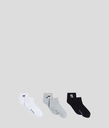KARL LAGERFELD - CHAUSSETTES COURTES "IKON" NOIRES, BLANCHES ET GRISES