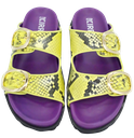 KIRRUNA - SANDALES DOUBLES BRIDES "CORDOBA 12" JAUNES ET MAUVES