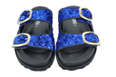 KIRRUNA - SANDALES DOUBLES BRIDES "CORDOBA 06" SEQUINS BLEUES