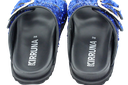 KIRRUNA - SANDALES DOUBLES BRIDES "CORDOBA 06" SEQUINS BLEUES