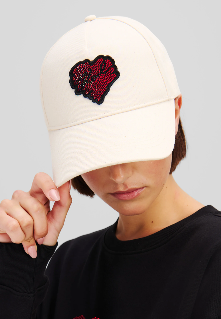KARL LAGERFELD - CASQUETTE "K/HEART" BEIGE