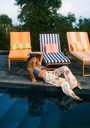 HARPER AND YVE - JEANS "TROPICANA" BLANC CASSÉ MULTI