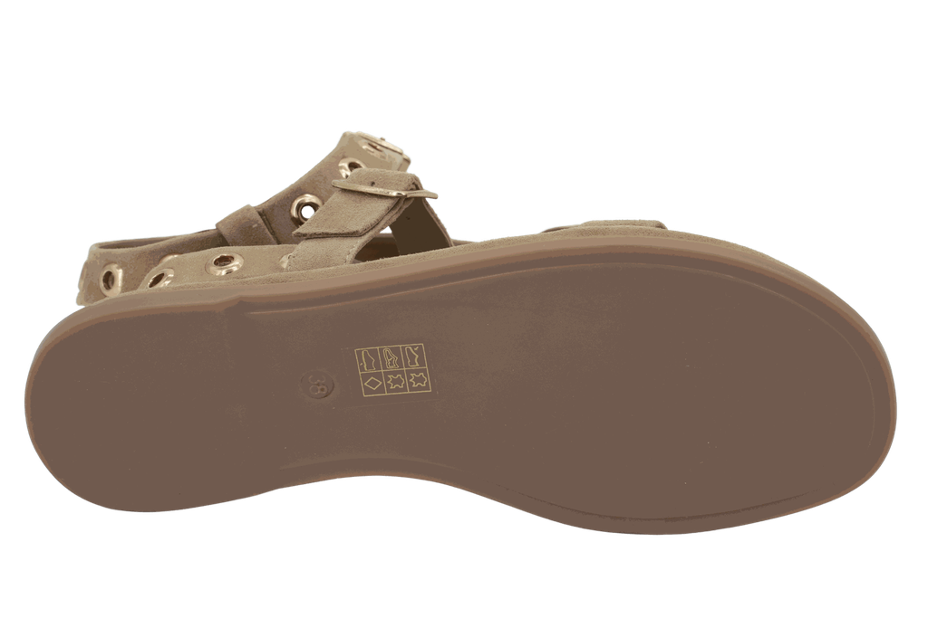 L'ATELIER TROPEZIEN - SANDALES EN SUÈDE BEIGES