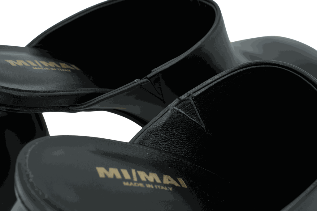 MI/MAI - MULES SABOTS "JUNYA" NOIRES