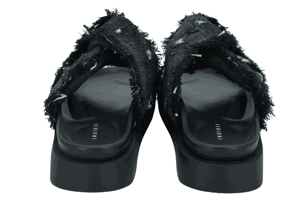 INUIKII - SANDALES EN JEANS NOIRES