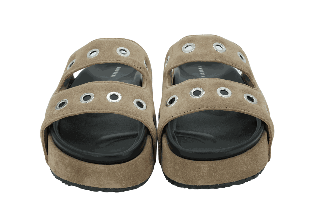 INUIKII - SANDALES BEIGES À STUDS
