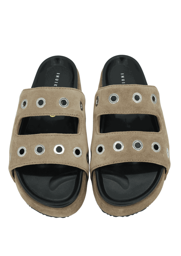 INUIKII - SANDALES BEIGES À STUDS