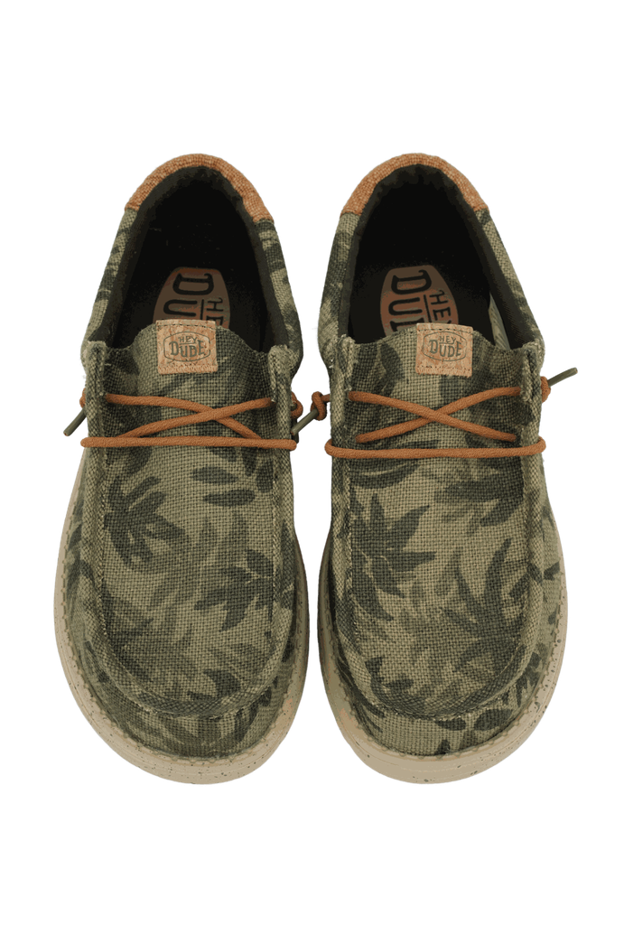 HEY DUDE - MOCASSINS "WALLY PALM JUTE" KAKIS