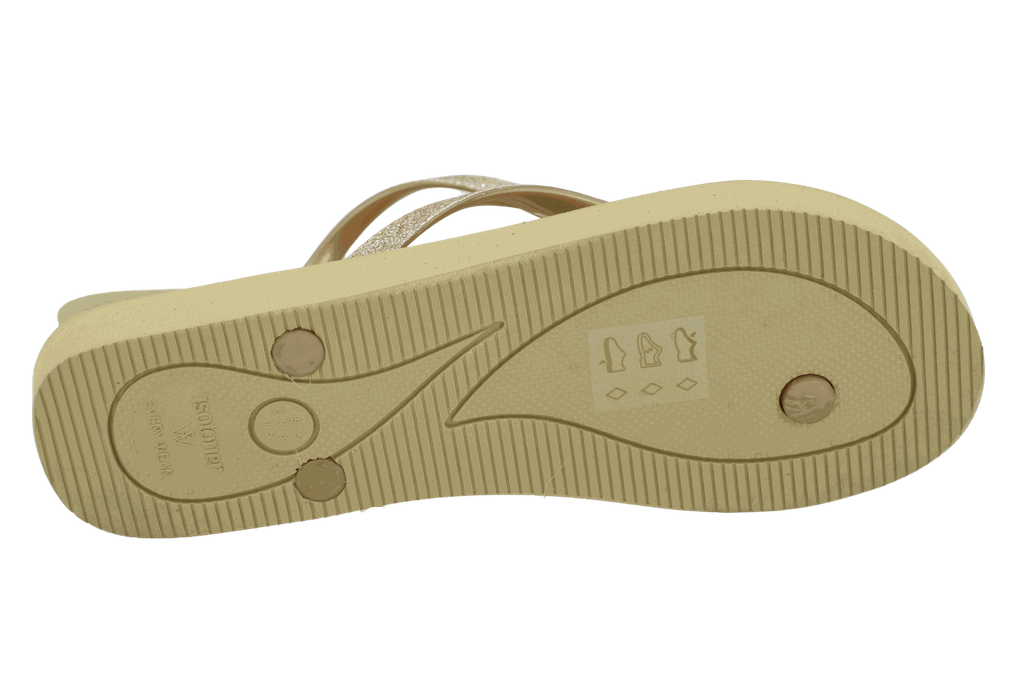 ISOTONER - TONGS "EVERYWEAR" DORÉES