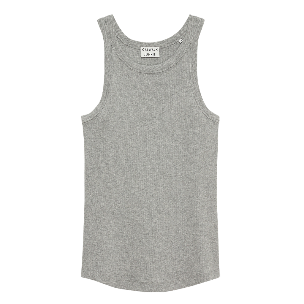 CATWALK JUNKIE - TOP GRIS CÔTELÉ