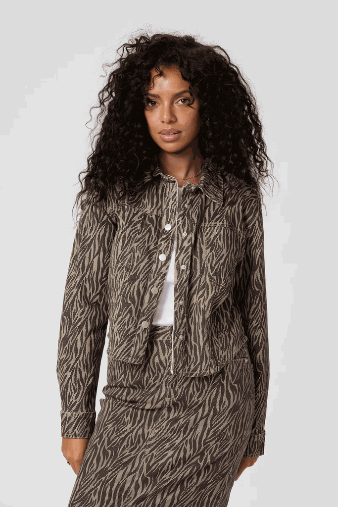 KAFFE - VESTE "KALEONDRA" BEIGE ANIMAL
