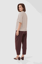 KAFFE - T-SHIRT MARINIÈRE "KAWINNY" MARRON