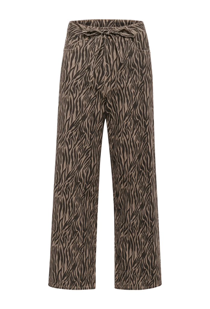 KAFFE - PANTALON "KALEONDRA" BEIGE ANIMAL