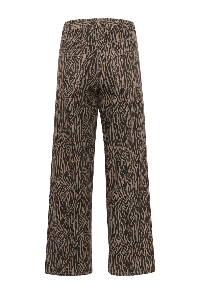KAFFE - PANTALON "KALEONDRA" BEIGE ANIMAL