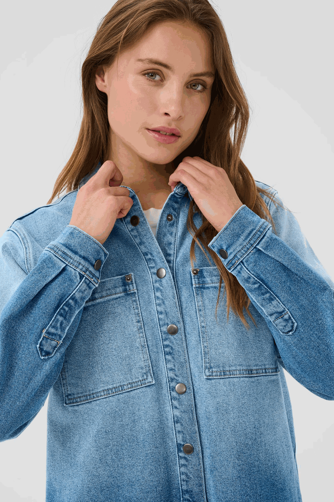 KAFFE - CHEMISE EN JEANS " KAMIALA" BLEU