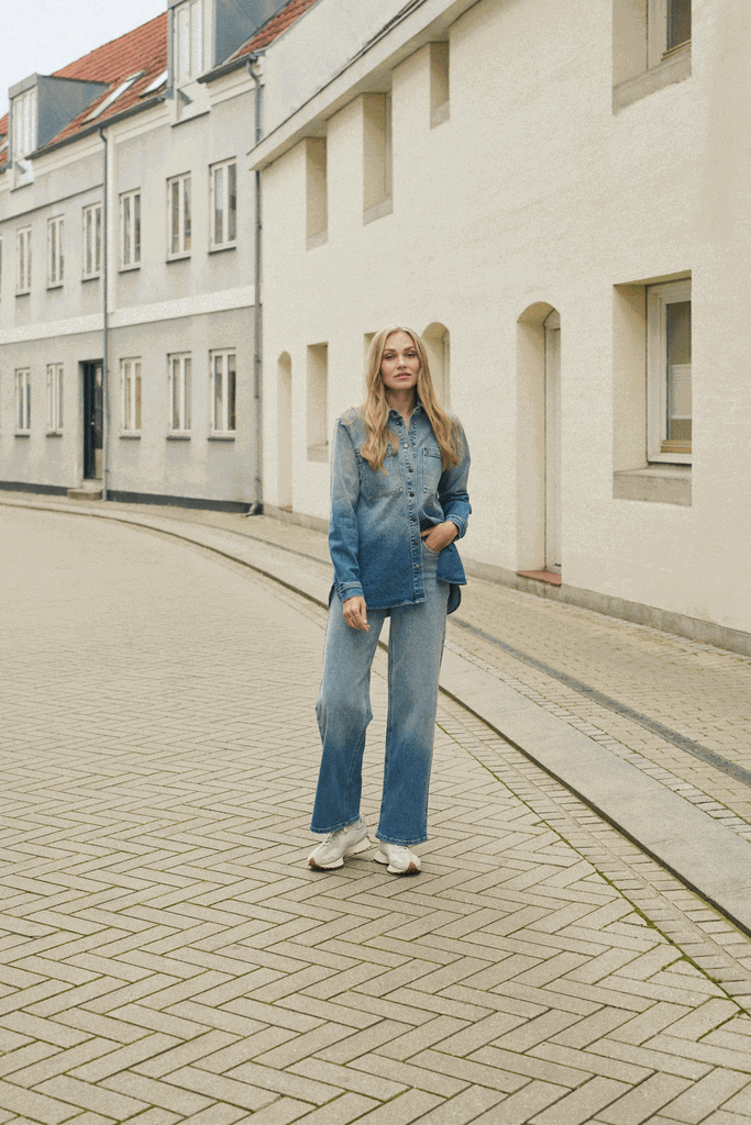 KAFFE - CHEMISE EN JEANS " KAMIALA" BLEU
