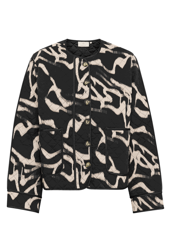 KAFFE - VESTE "KAKAYLA" NOIRE ET BEIGE