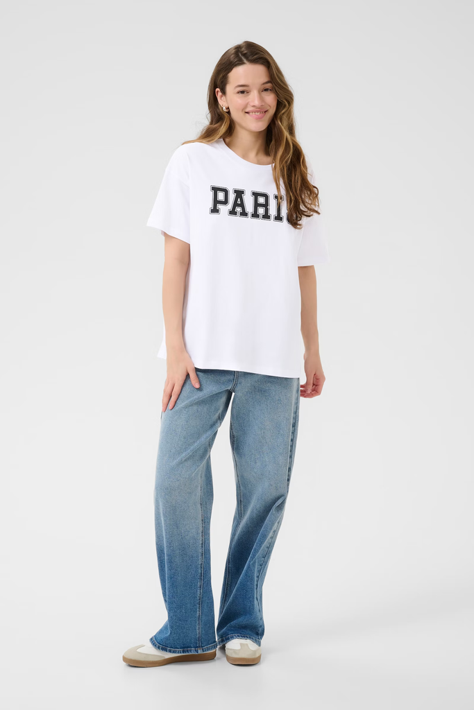 KAFFE - T-SHIRT "KAADELINA" BLANC