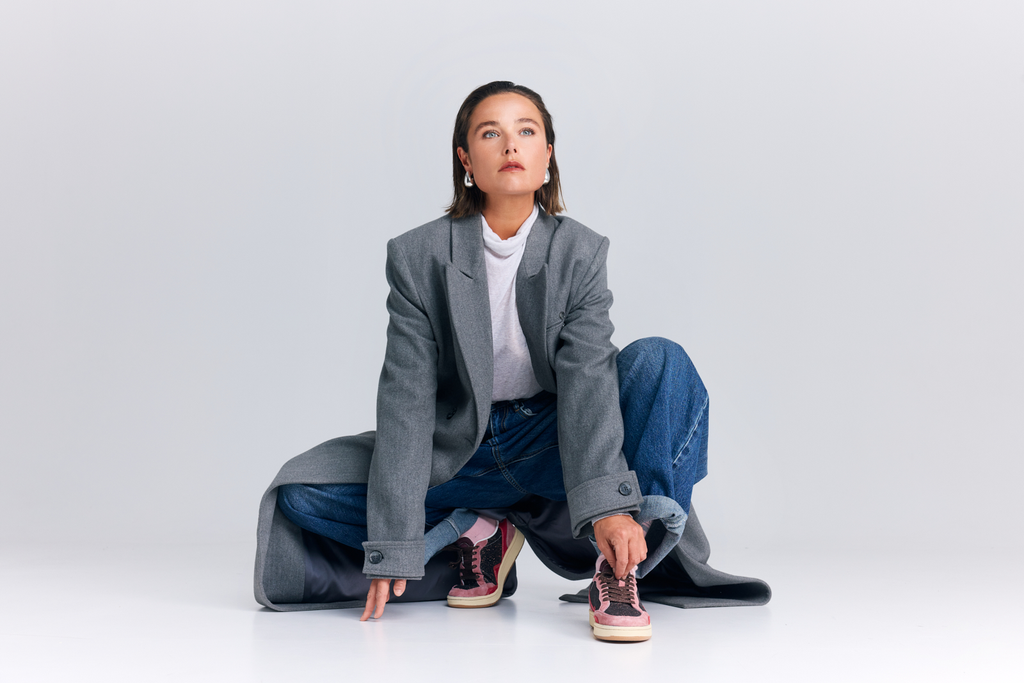 BOAX - BASKETS "ACE" BORDEAUX ET ROSES