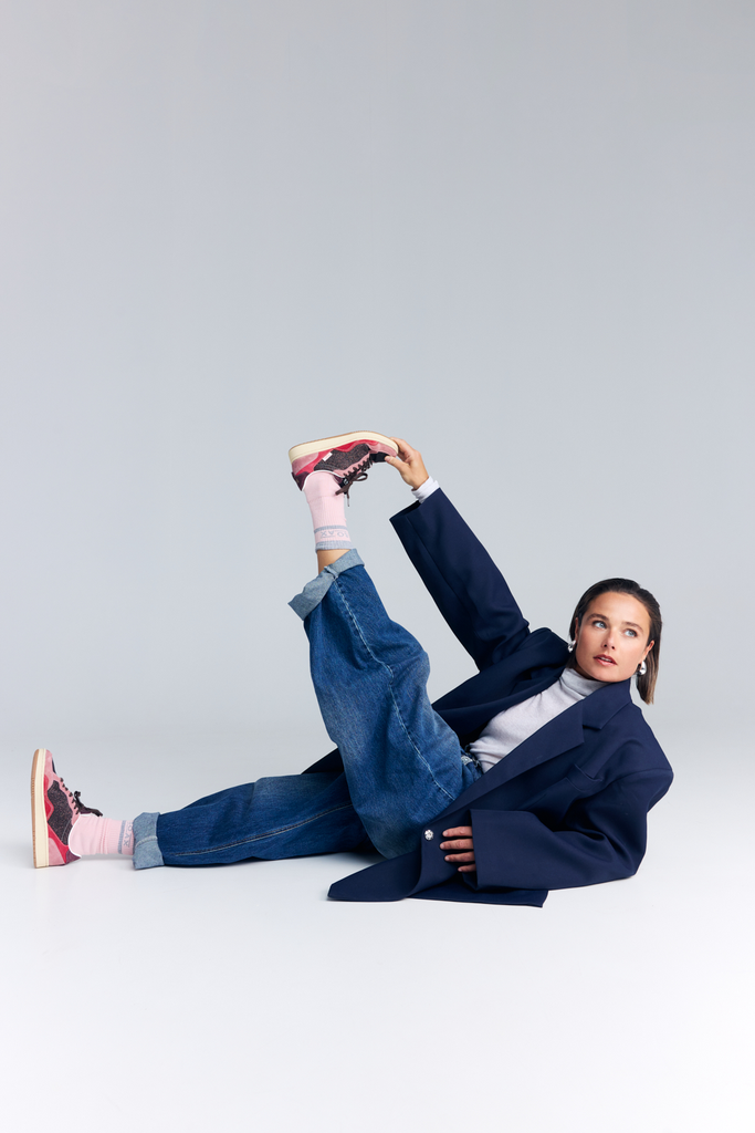BOAX - BASKETS "ACE" BORDEAUX ET ROSES