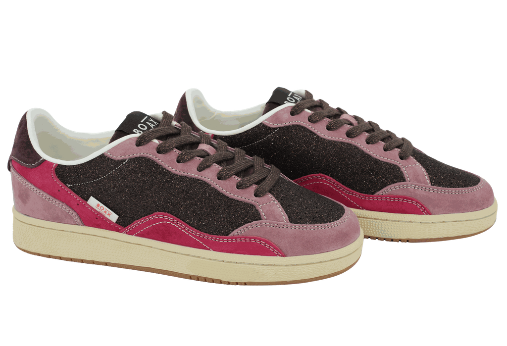 BOAX - BASKETS "ACE" BORDEAUX ET ROSES