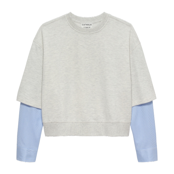 CATWALK JUNKIE - PULLOVER GRIS MANCHES CHEMISES