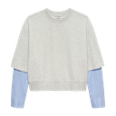 CATWALK JUNKIE - PULLOVER GRIS MANCHES CHEMISES