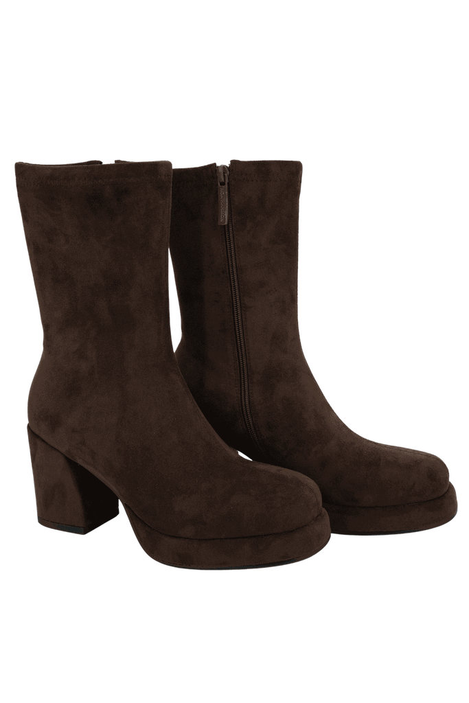 NOA HARMON - BOTTINES À TALONS MARRONS