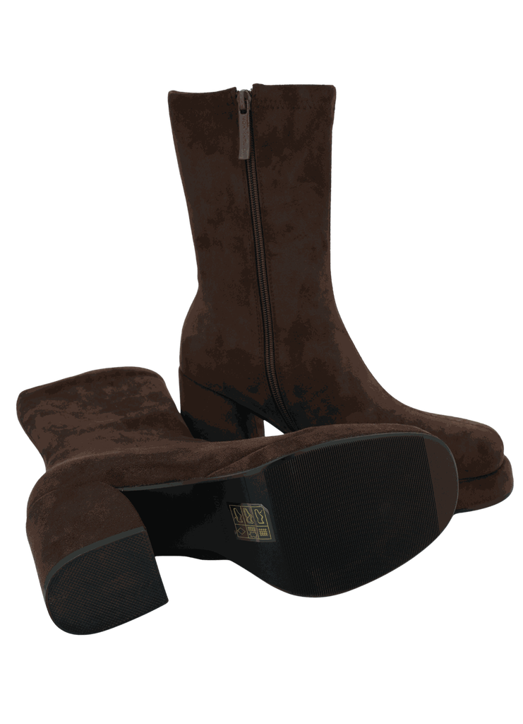 NOA HARMON - BOTTINES À TALONS MARRONS