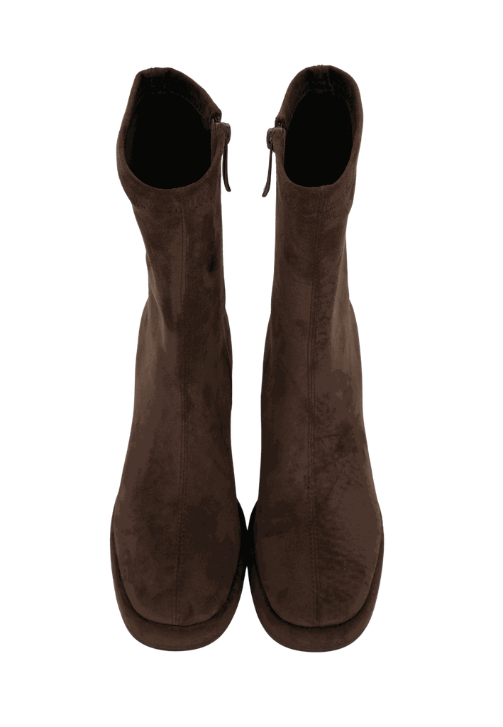 NOA HARMON - BOTTINES À TALONS MARRONS