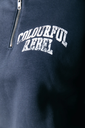 COLOURFUL REBEL - PULLOVER ZIP "VARSITY" BLEU MARINE
