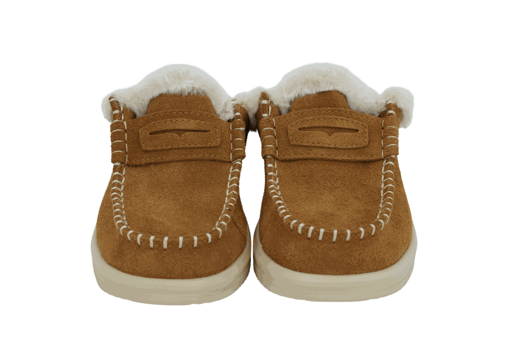 HEY DUDE - MULES "WENDY NXT" FOURRÉES COGNACS