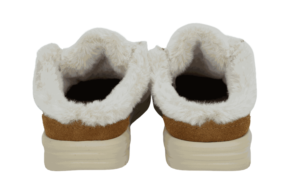 HEY DUDE - MULES "WENDY NXT" FOURRÉES COGNACS