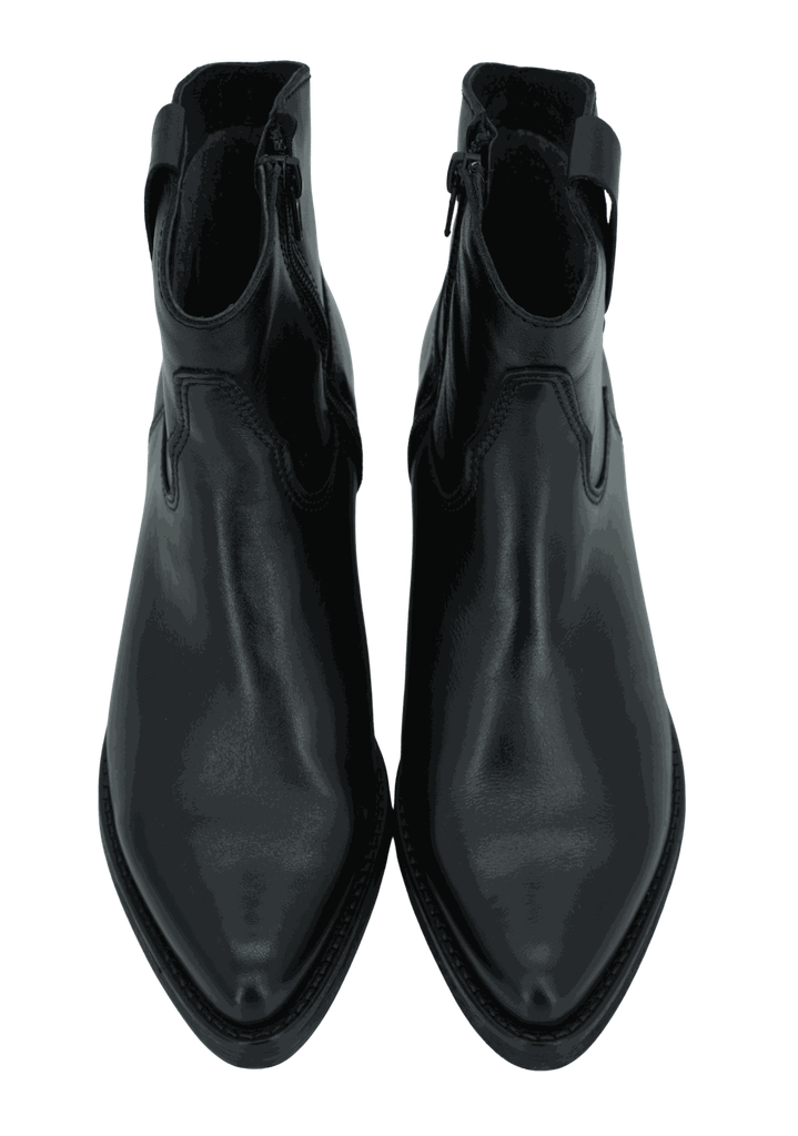 APPLE OF EDEN - BOOTS WESTERN "EVIE" CUIR NOIRE