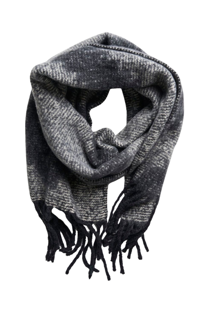 KAFFE - ÉCHARPE "KAVINJA" NOIRE ET GRISE
