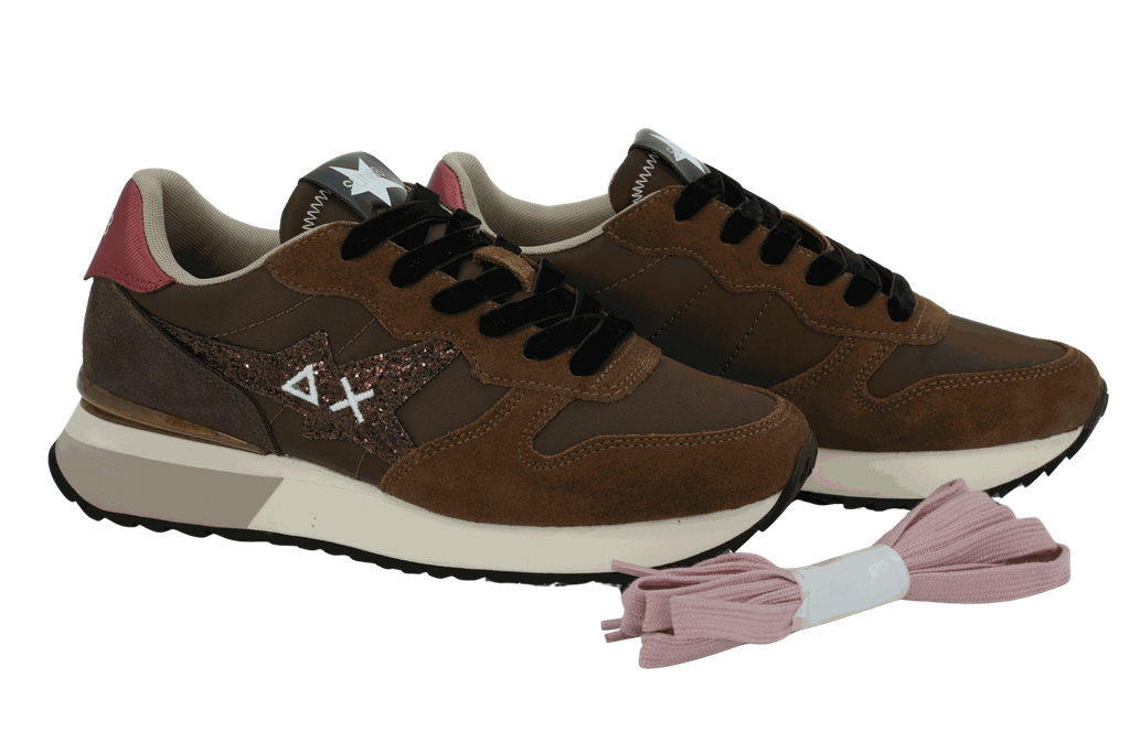 SUN68 - BASKETS "STARGIRL GLITTER" MARRONS