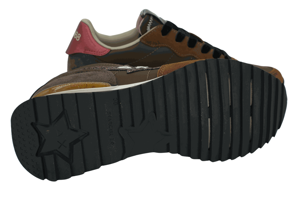 SUN68 - BASKETS "STARGIRL GLITTER" MARRONS