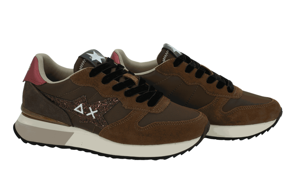 SUN68 - BASKETS "STARGIRL GLITTER" MARRONS